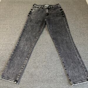 PacSun Mom Jean Women’s 25 Black Denim Jeans Grunge Casual Indie Straight Leg